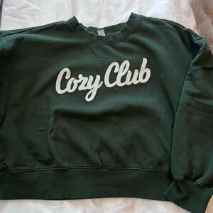 Old Navy Cozy Club Green Sweatshirt